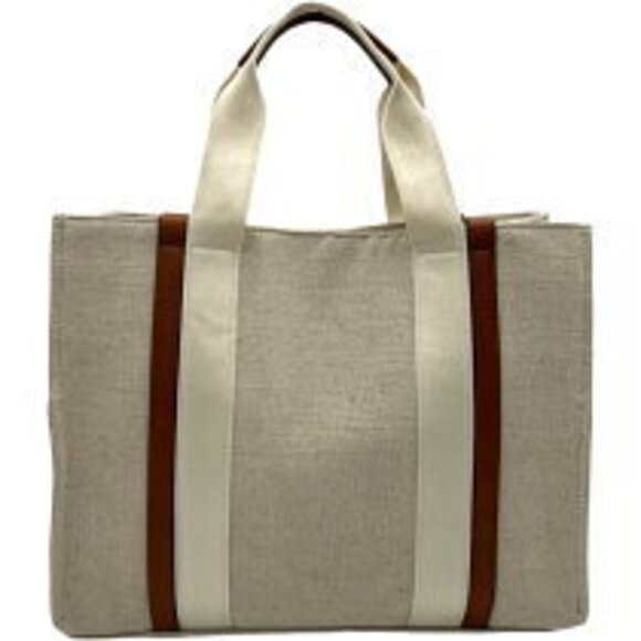 Chloe Handbags - Chloe logo White canvas leather bag diaper